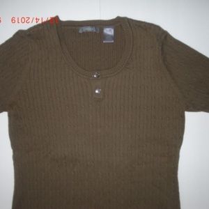 Liz Claiborne Short Sleeved Cable Sweater